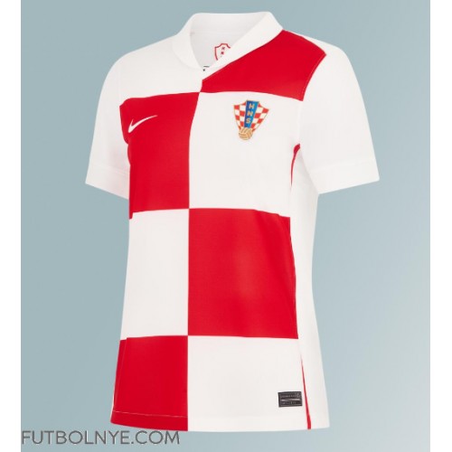 Camiseta Croacia Primera Equipación para mujer Eurocopa 2024 manga corta